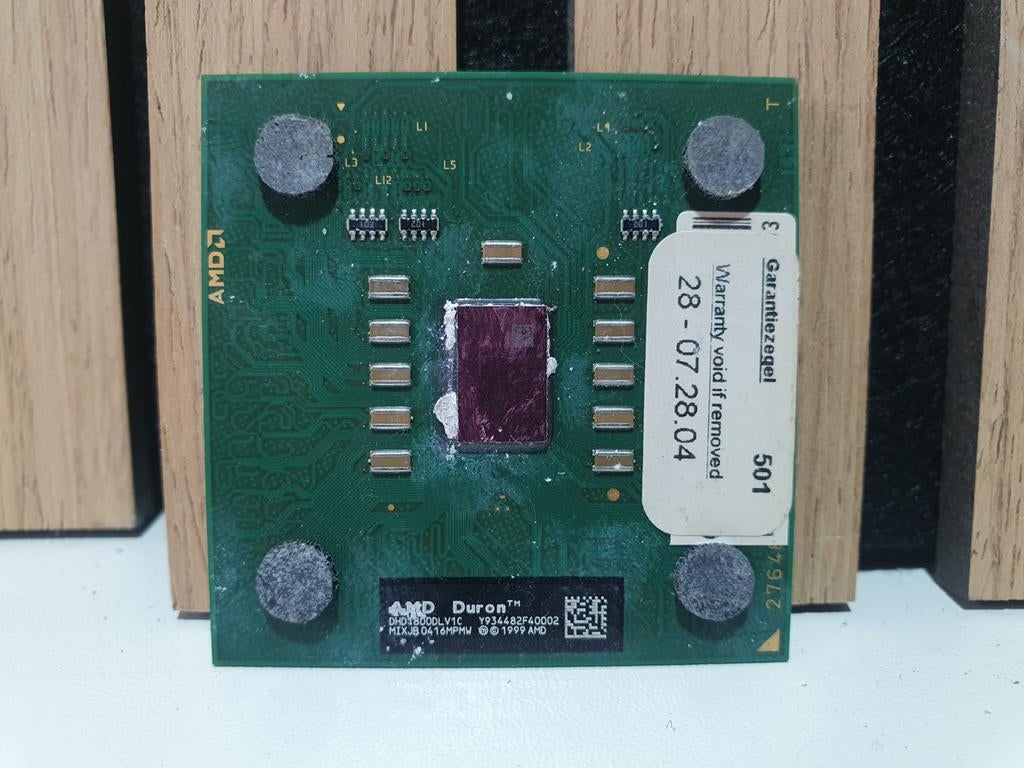 AMD Duron 1800 Processor – DHD1800DLV1C (Socket A / 462), Gebruikt, AMD Duron, ., Minder dan 2 Ghz