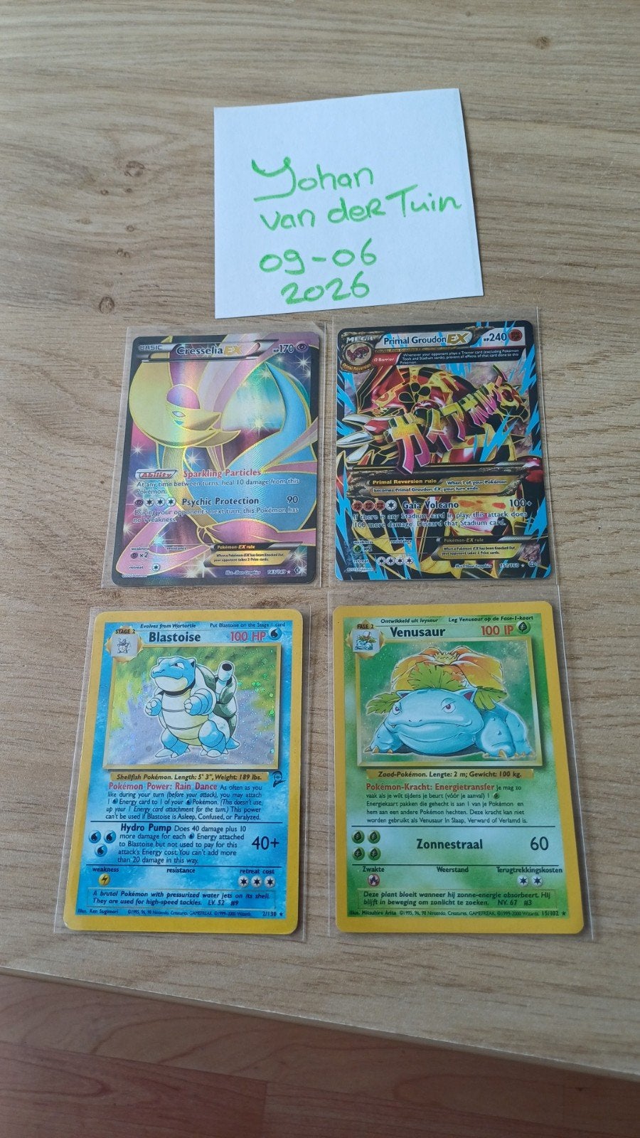 Lot van 4 zeldzame Pokémon kaarten met 2 mooie swirls, Ophalen of Verzenden, Gebruikt, Meerdere kaarten, Foil