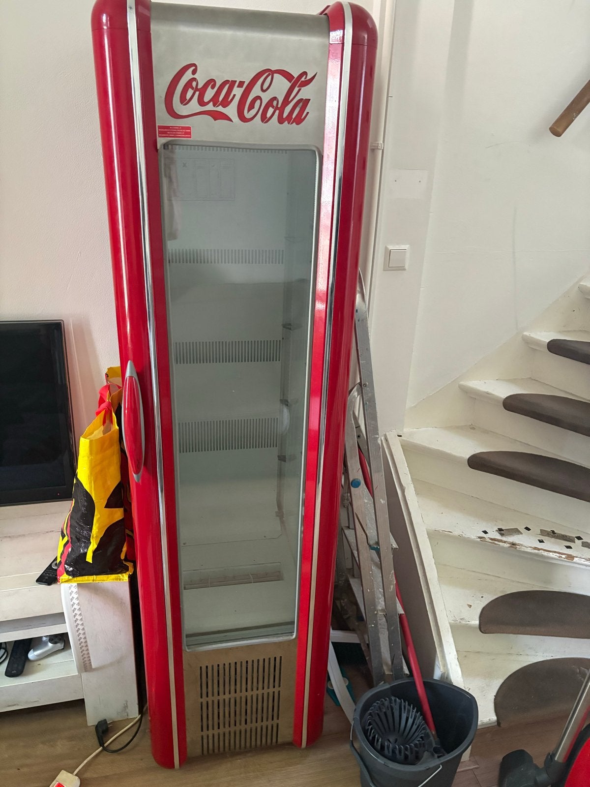 Coca-Cola Koelkast - Vintage Stijl Drankkoeler, Witgoed en Apparatuur, Koelkasten en IJskasten, 200 liter of meer, 45 tot 60 cm