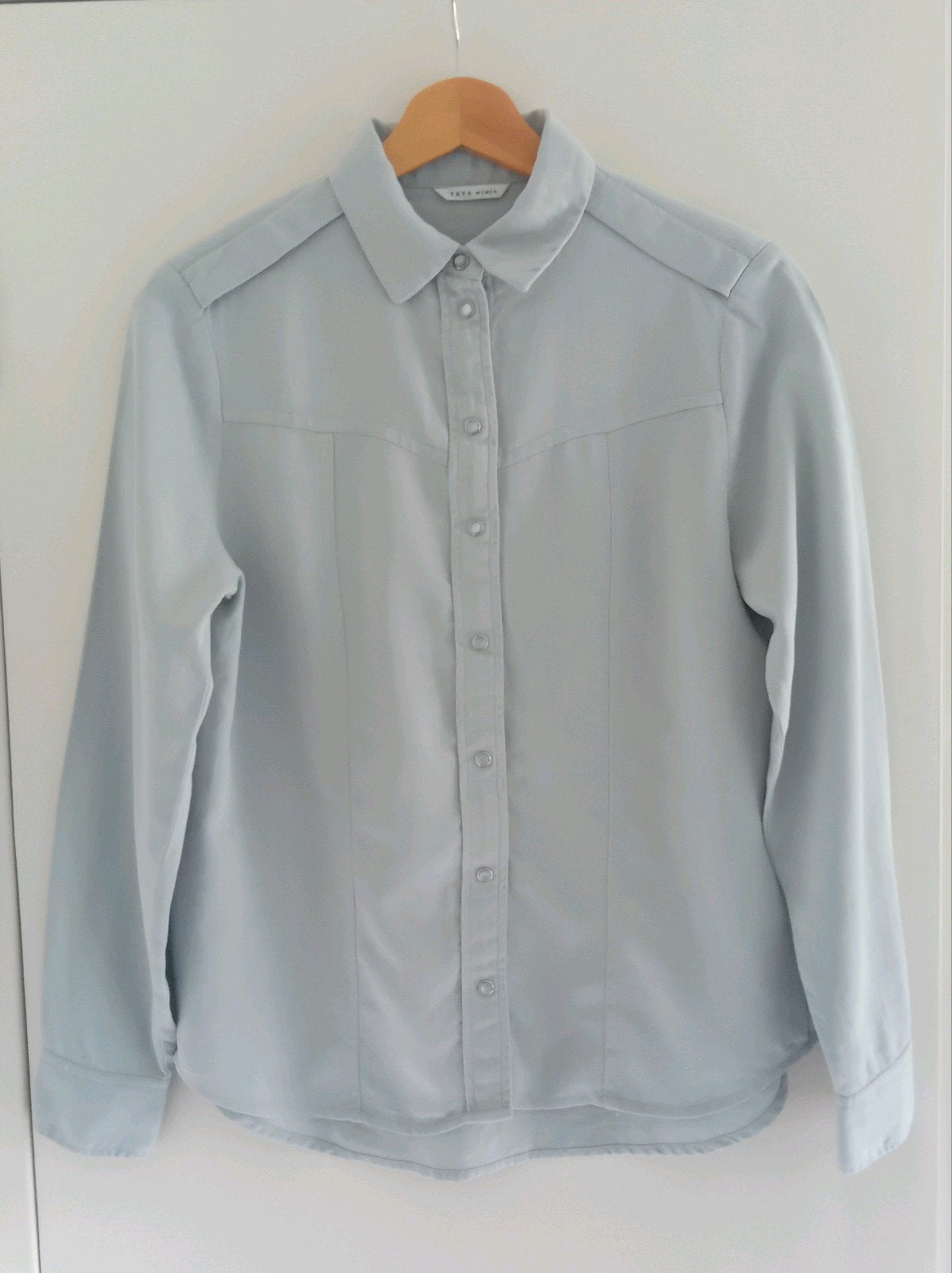Yaya denim blouse jeans blouse ijsblauw 32, Blauw, Ophalen of Verzenden, Zo goed als nieuw, Yaya