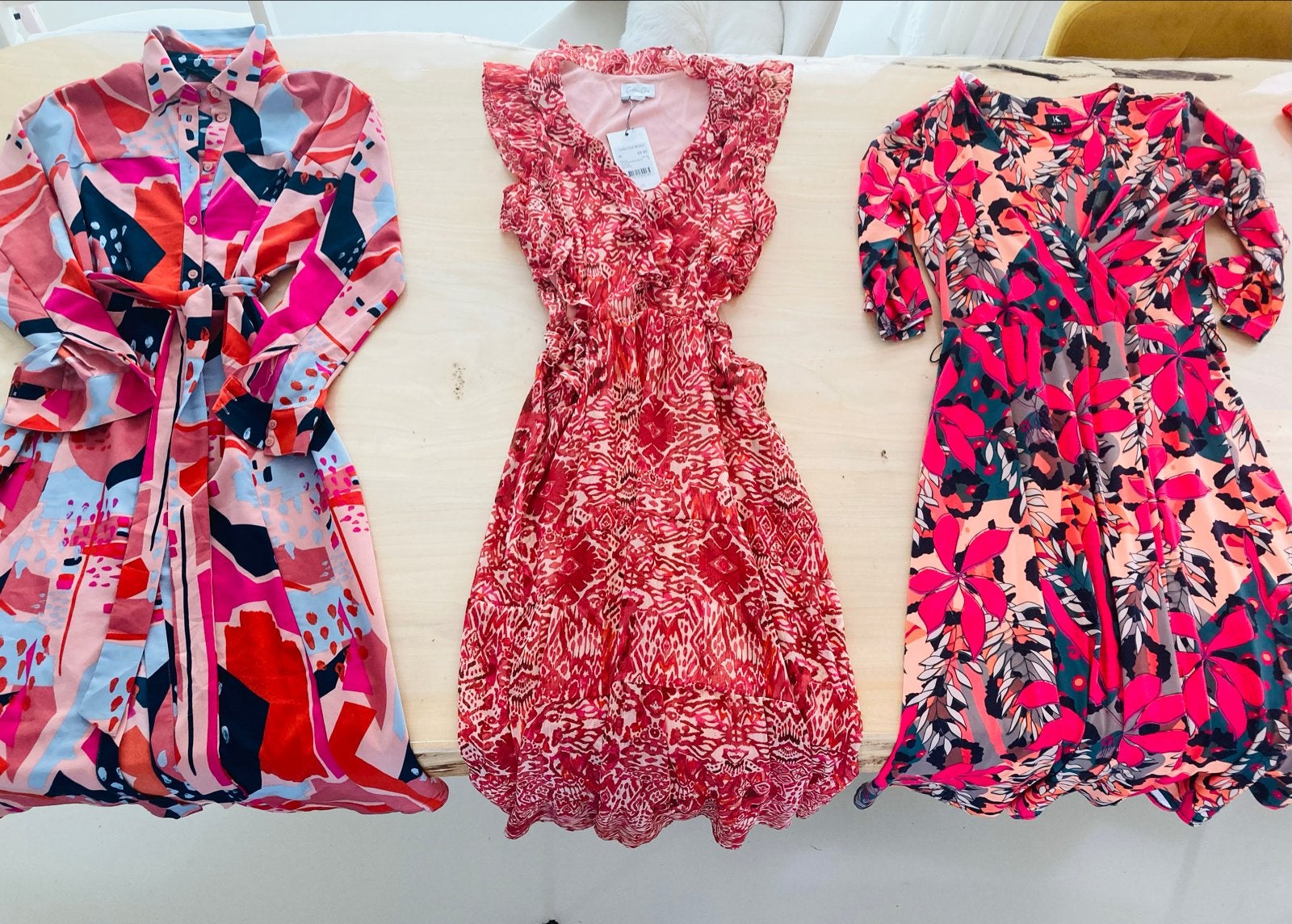 hippe, stijlvolle merkjurken mt M, cotton club, k-design, Ophalen of Verzenden, Nieuw, Maat 38/40 (M), Meerkleurig