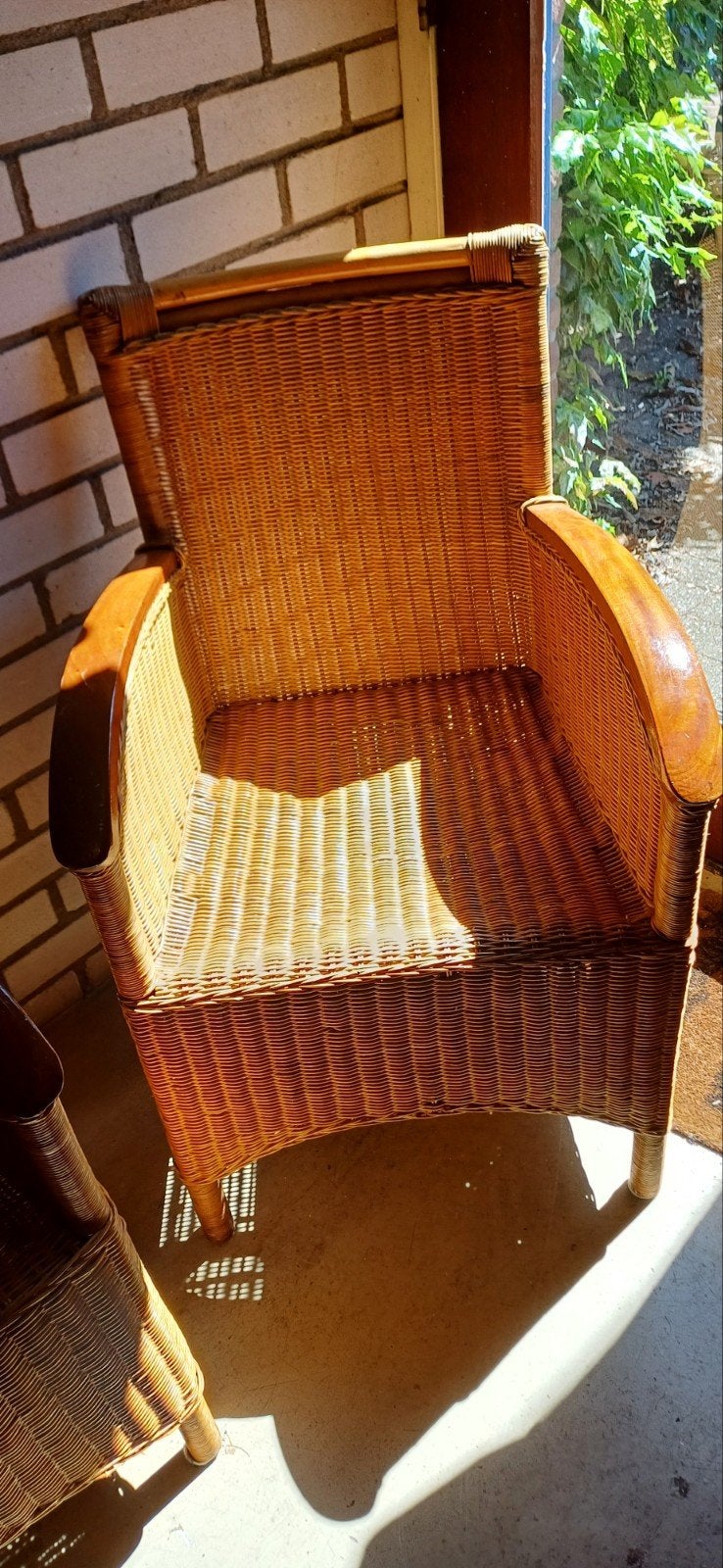 Fijne rotan fauteuil, Huis en Inrichting, Ophalen, Bruin, Eén