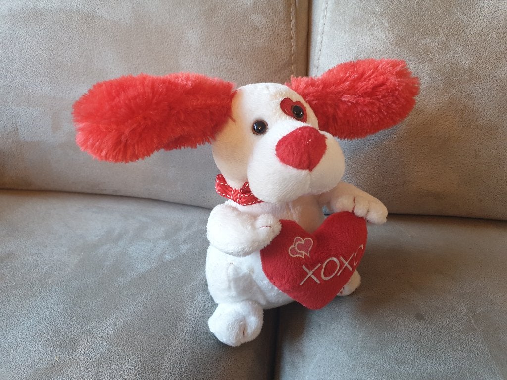 Knuffel - Hond met hart XOXO 9, Ophalen of Verzenden, Zo goed als nieuw, Hond
