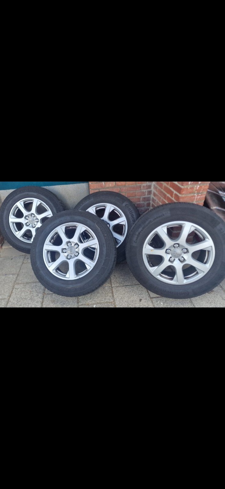 Audi Velgen met Continental All Season Banden 235/65 R17, Auto-onderdelen, Banden en Velgen, Ophalen, Gebruikt, Banden en Velgen
