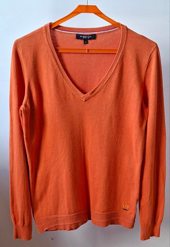 Oranje McGregor trui voor Koningsdag.  Maat L, Ophalen of Verzenden, Zo goed als nieuw, Maat 38/40 (M), Oranje