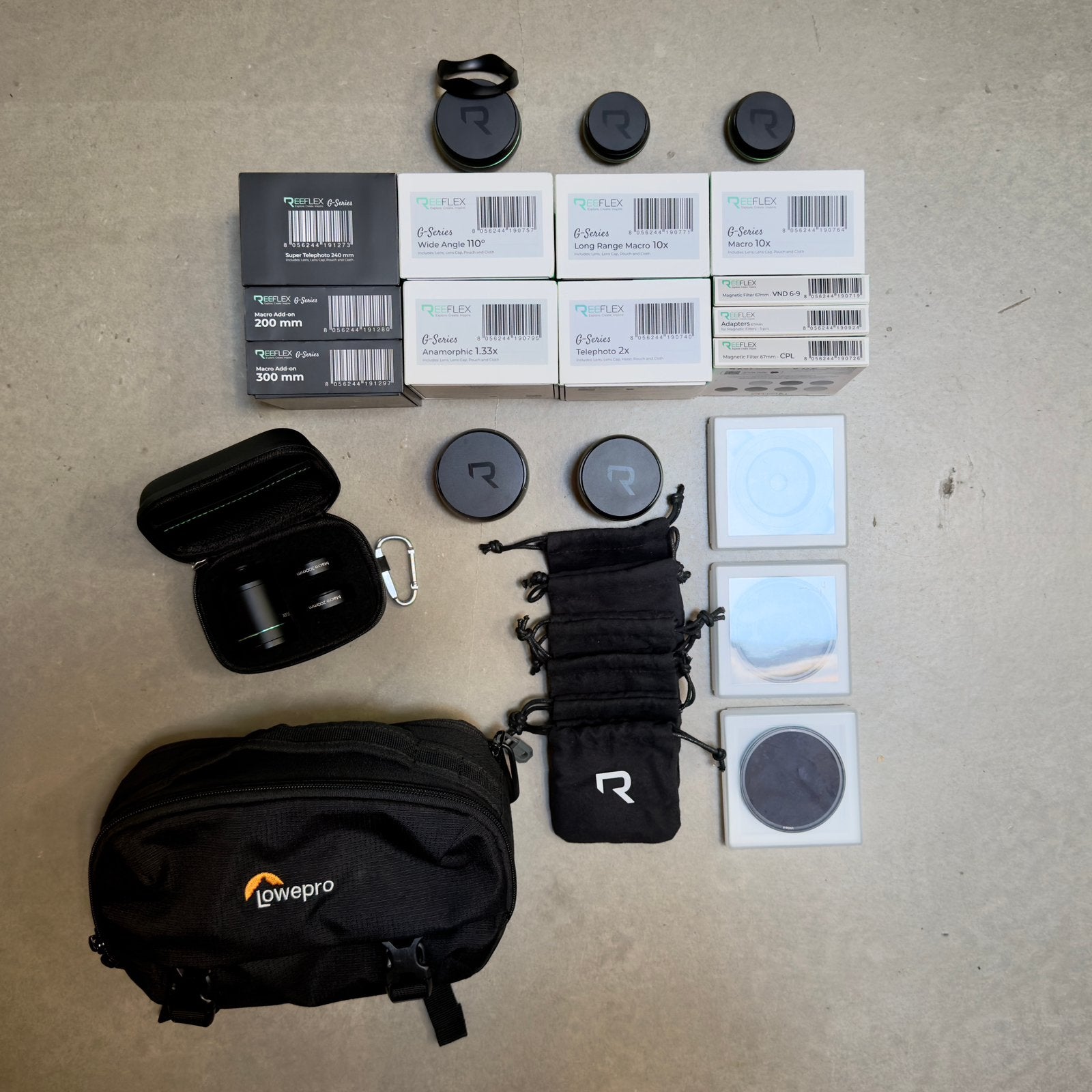 REEFLEX iphone G-series lenzenset + extras, Beschermhoes/tas, Overige merken, Overige typen, Ophalen of Verzenden
