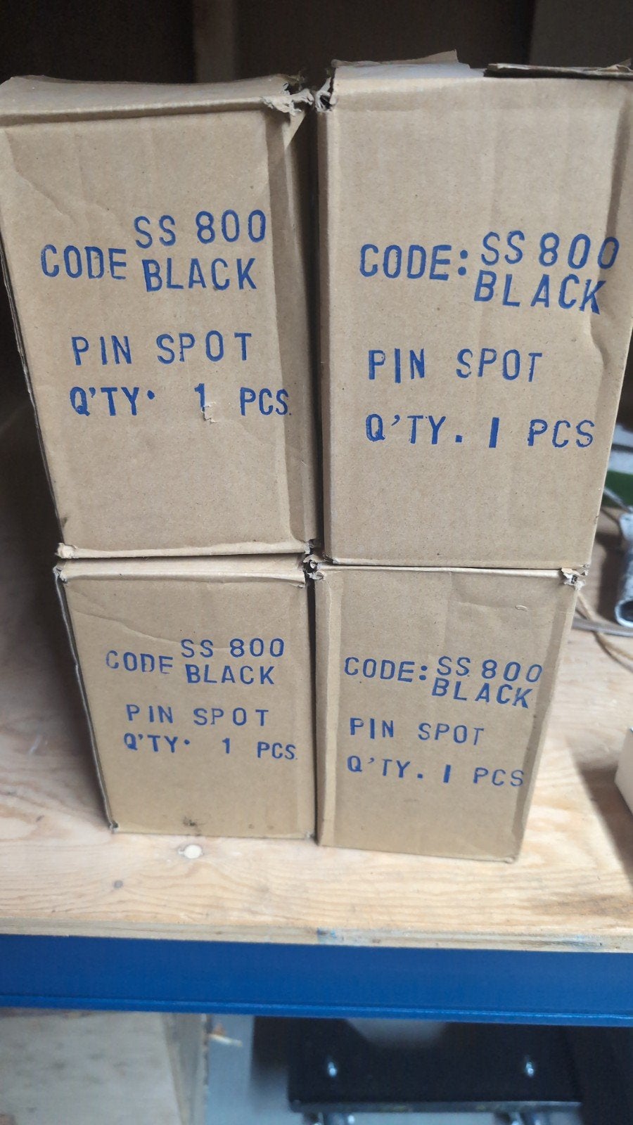 4x Pin Spot Lampen Zwart - SS 800, Ophalen of Verzenden
