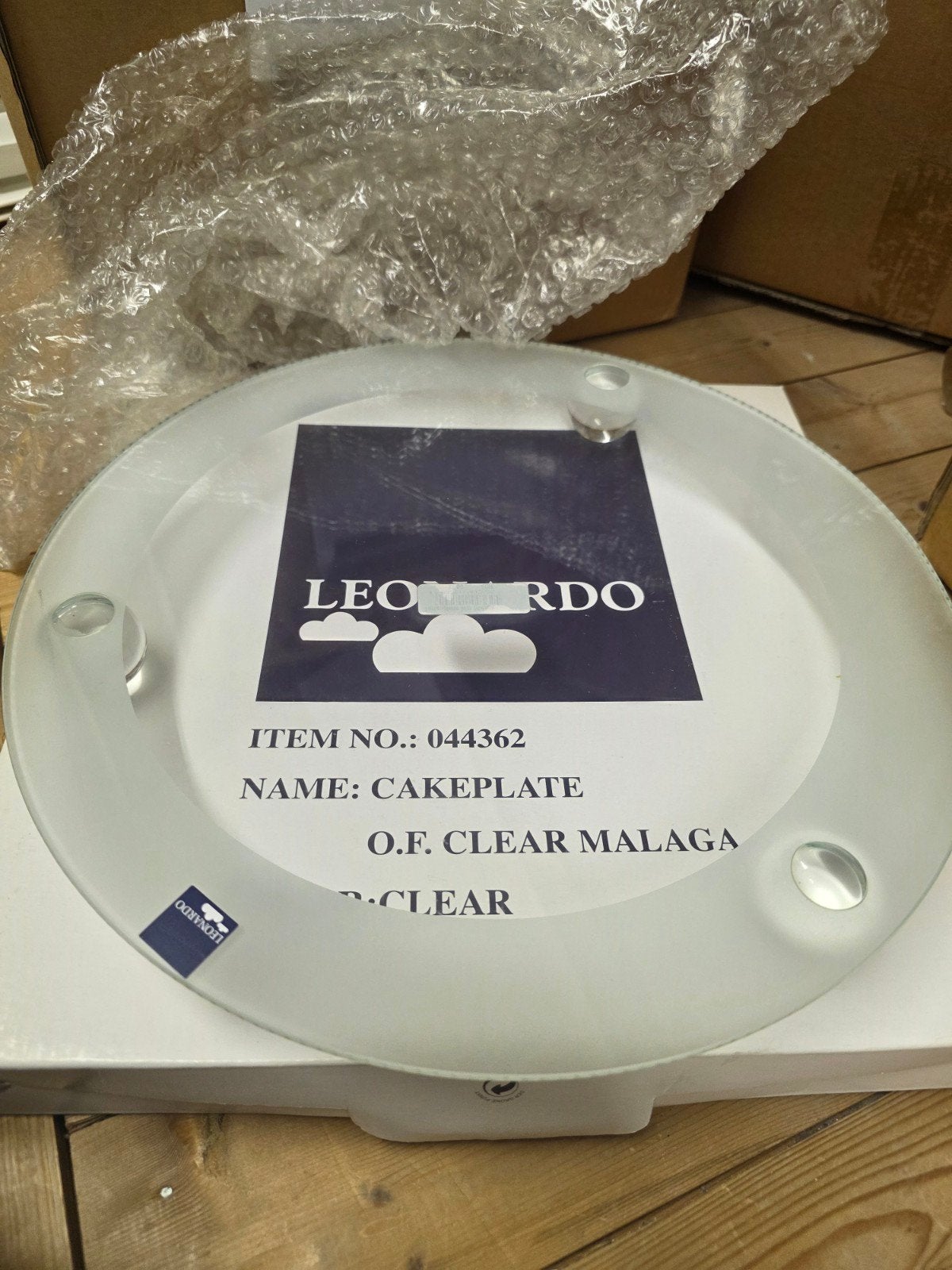 Nieuwe Leonardo cakeplate/vlaaischaal in doos, Nieuw, Ophalen of Verzenden, Overige stijlen, Glas