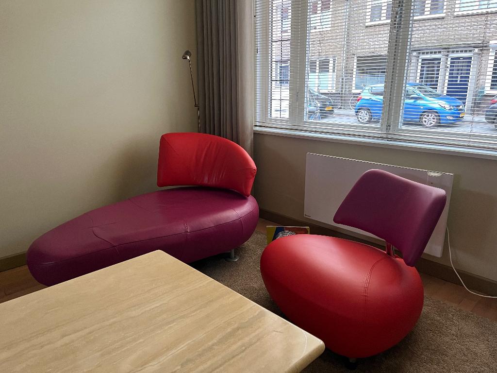 Prachtige Leolux set - 1x Leolux Kikko en 1x Leolux Palone, Huis en Inrichting, Ophalen, Zo goed als nieuw, Leer, Modern design