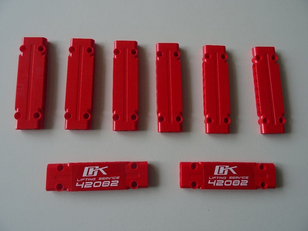 10 technic Lego paneel 1x3x11 rood, Lego, Ophalen of Verzenden, Zo goed als nieuw, Technic