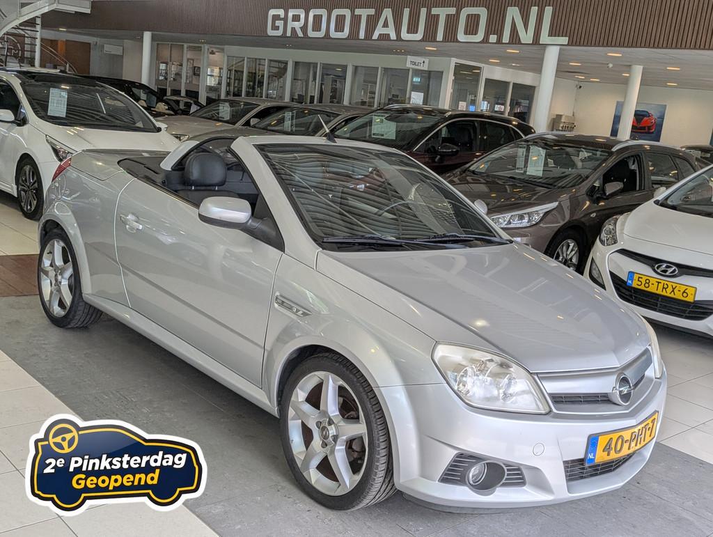 Opel Tigra TwinTop 1.8-16V Linea Rosso Airco, Stuurbekrachti, Auto's, Opel, Gebruikt, Zwart, 4 cilinders, 1796 cc