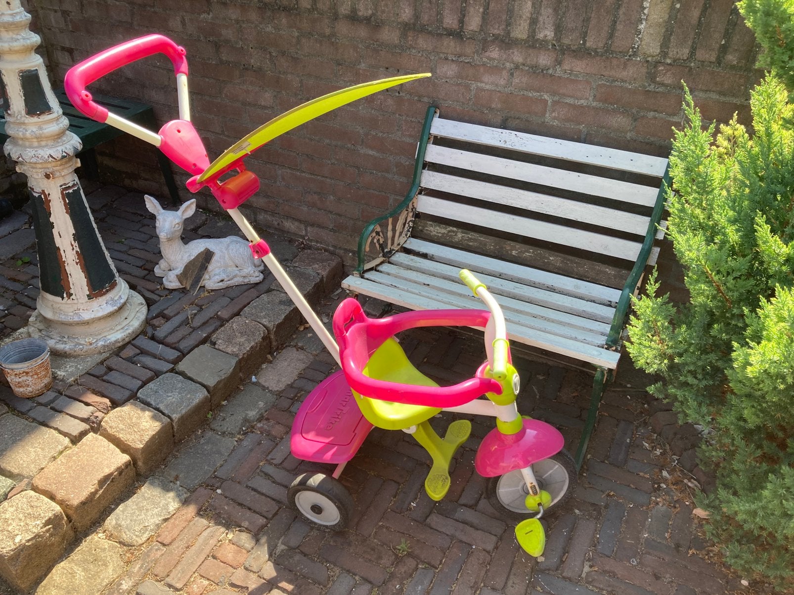 Te koop: mooie gekleurde driewieler Smartrike, Ophalen, Gebruikt, Duwstang
