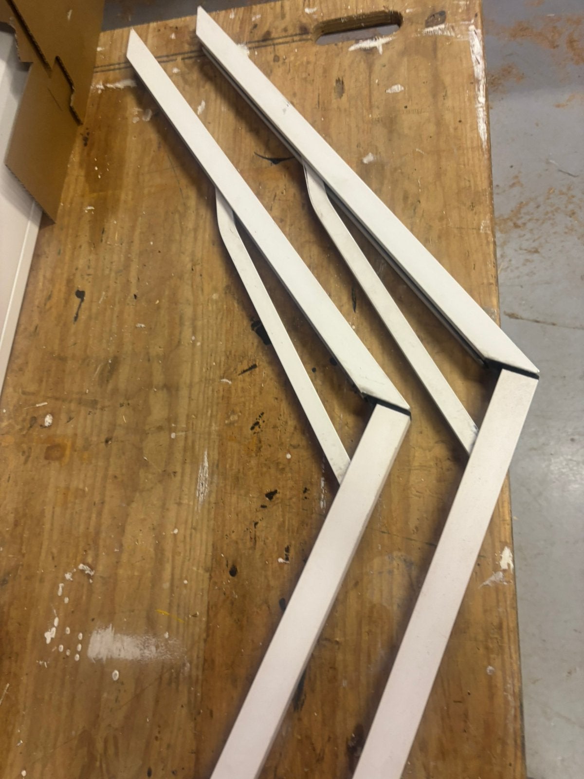 Uitval scherm armen set, Doe-het-zelf en Verbouw, Rolluiken, Gebruikt, Minder dan 100 cm, 100 tot 150 cm, Crème of Beige