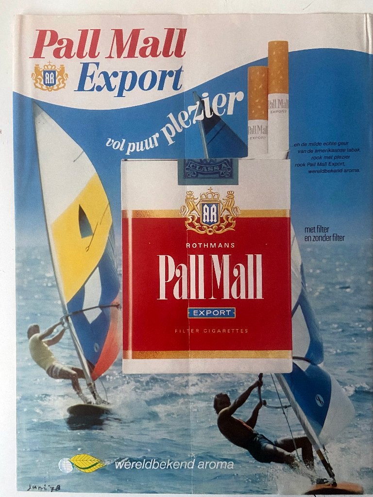 Vintage Reclame - Pall Mall - 1978, Verzenden, Zo goed als nieuw, Overige typen