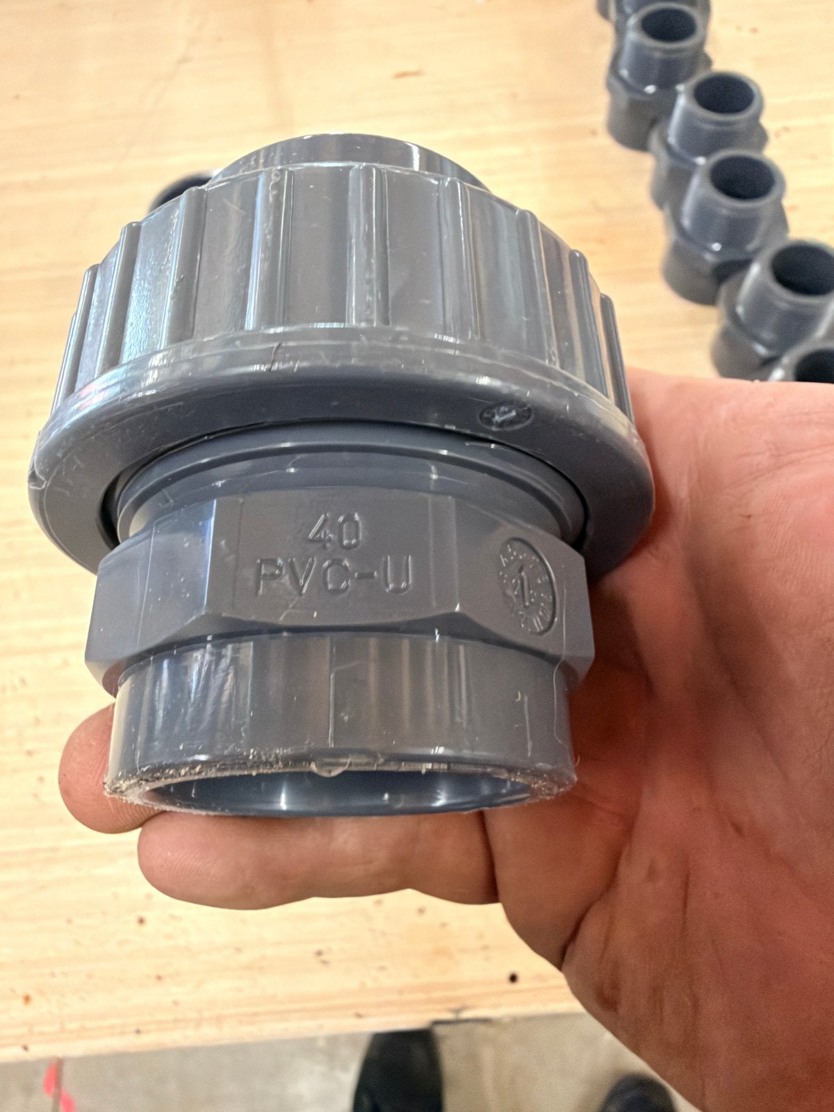 PVC-U  3-delige koppeling 40mm - Nieuw, Afvoer, Pvc, Nieuw, Ophalen of Verzenden