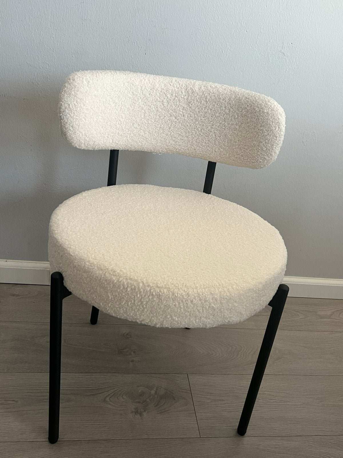 4 Teddy eetkamerstoelen - Crème/Wit, Ophalen, Gebruikt, Wit, Vier