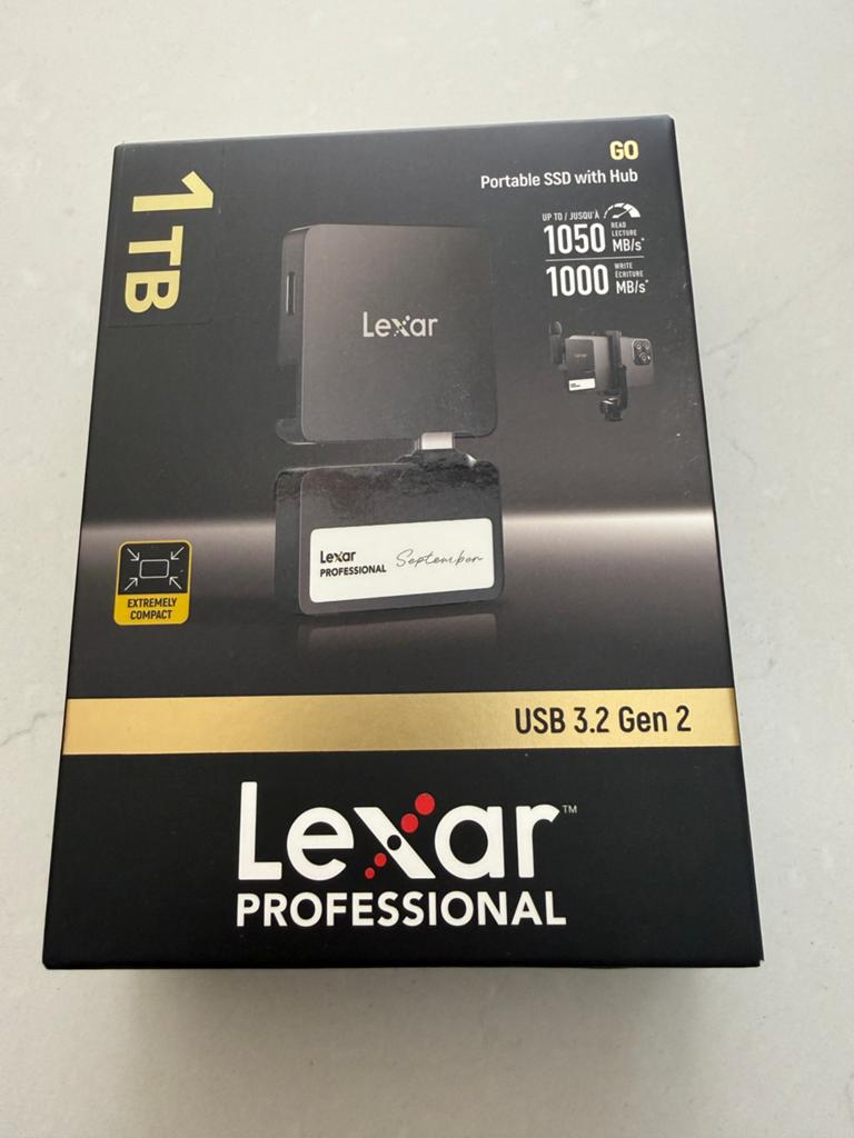 Lexar Professional Go 1 TB SSD met hub, Computers en Software, Harde schijven, SSD, Ophalen of Verzenden, Zo goed als nieuw, Desktop
