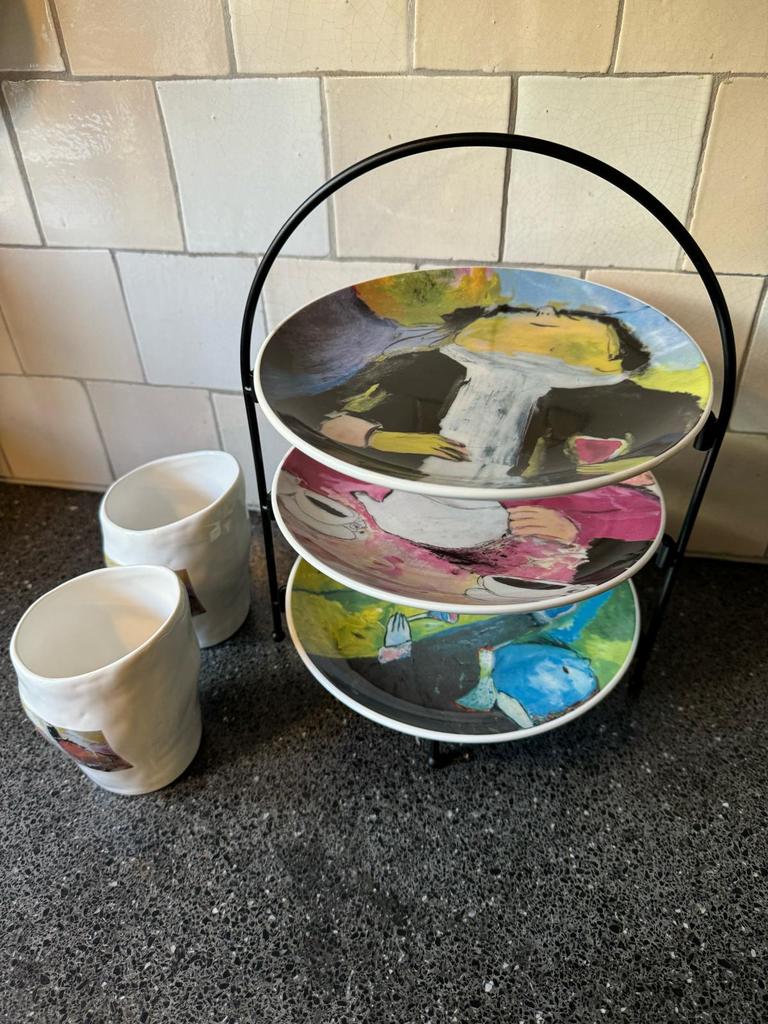 Nieuw! Etagère van Artihove Art, bordjes, mokken Corry A., Ophalen of Verzenden, Nieuw