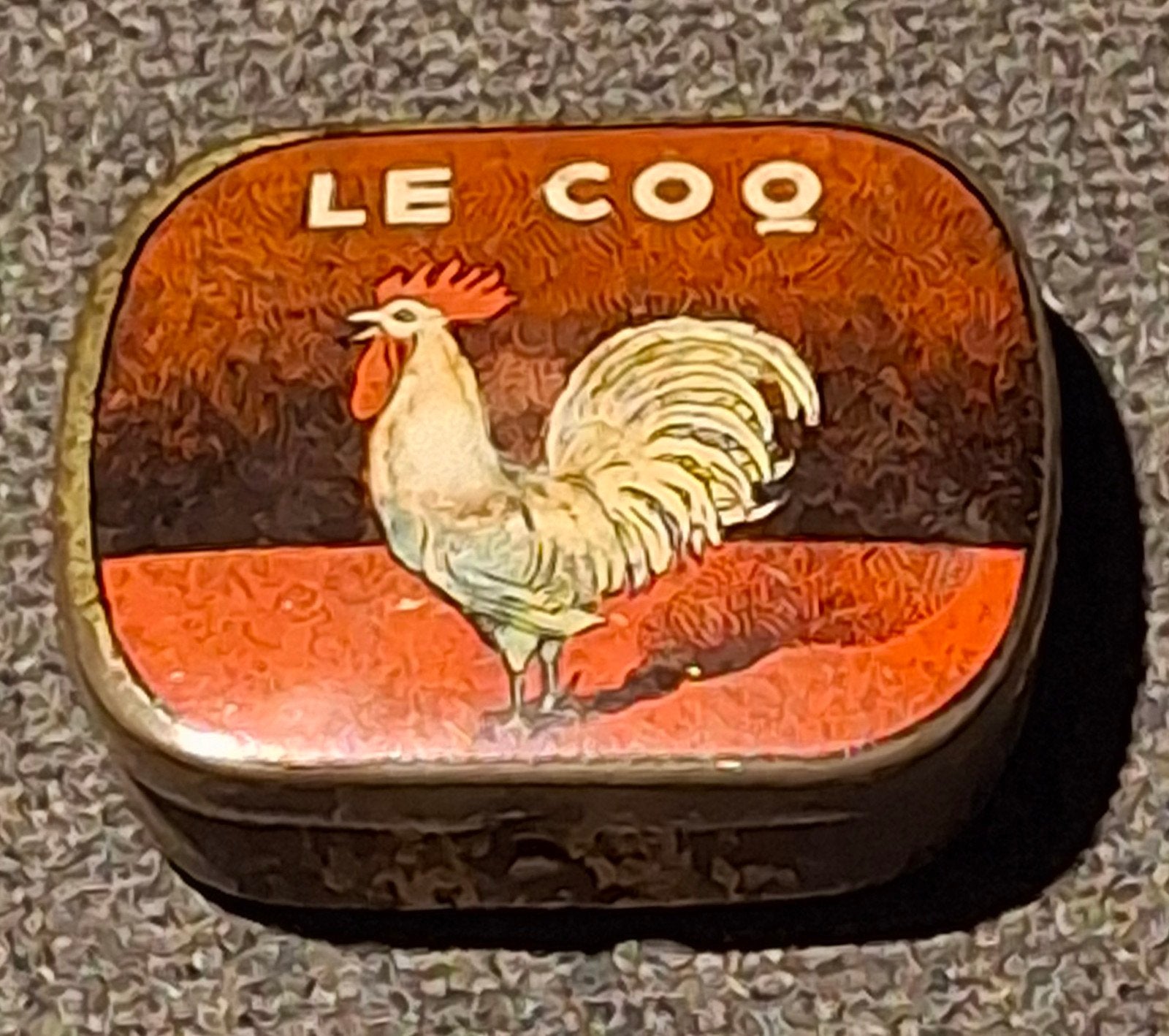 naaldenblikje needle tin 'Le Coq' met haan afbeelding, Ophalen of Verzenden, Gebruikt, Overige, Overige merken