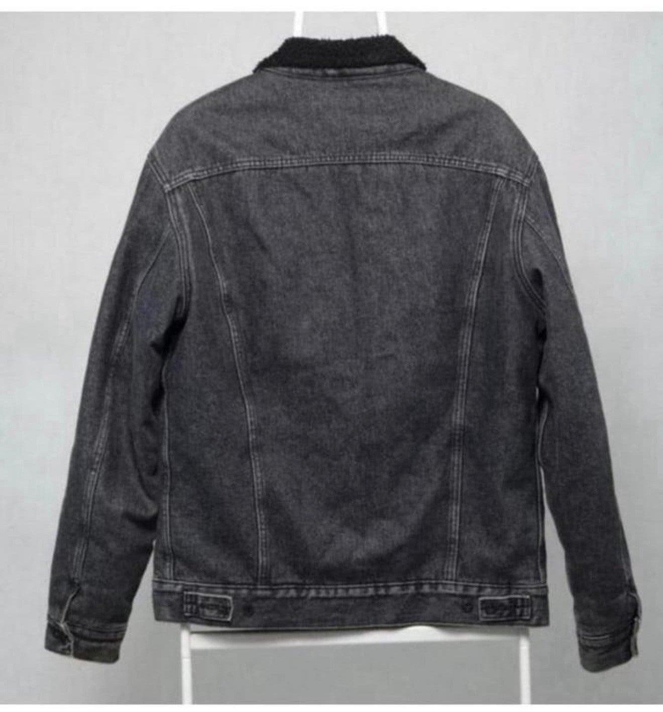 LEE STORM RIDER sherpa denim jack 1975 M donkergrijs Jas, Maat 48/50 (M), M, Ophalen of Verzenden, Zo goed als nieuw