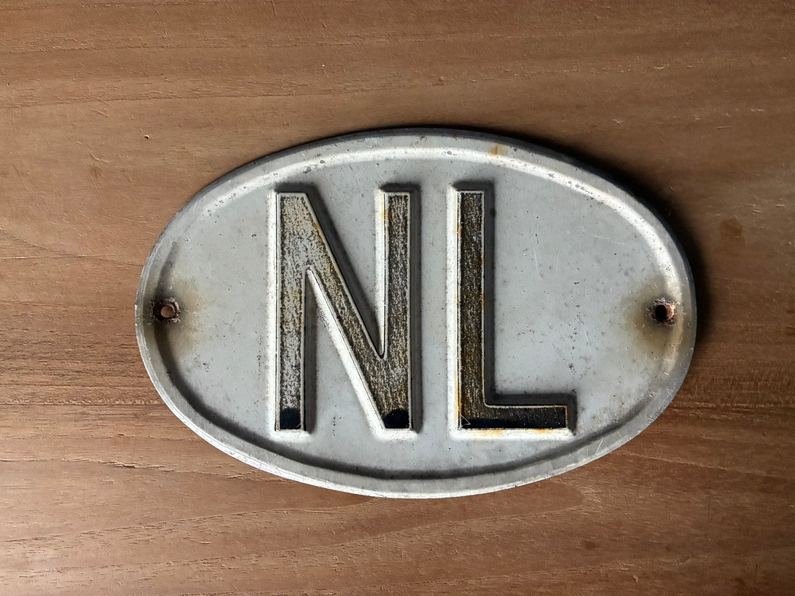 Metalen NL bordje, Ophalen of Verzenden, Zo goed als nieuw, Reclamebord