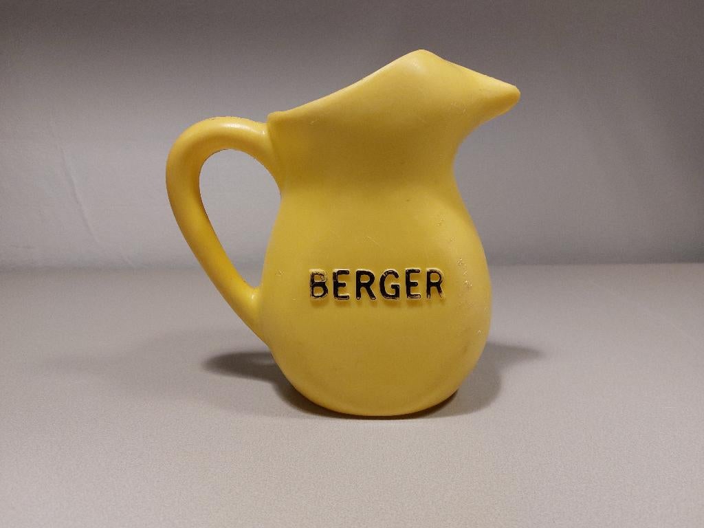 Pichet BERGER Anisette - Waterkan Geel Plastic - France, Verzamelen, Merken en Reclamevoorwerpen, Ophalen of Verzenden, Gebruikt