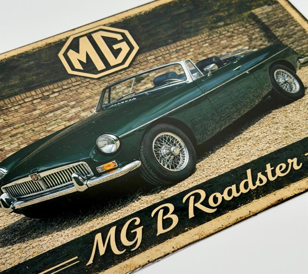 MGB roadster bord MG-B, Verzamelen, Merken en Reclamevoorwerpen, Verzenden, Nieuw, Reclamebord
