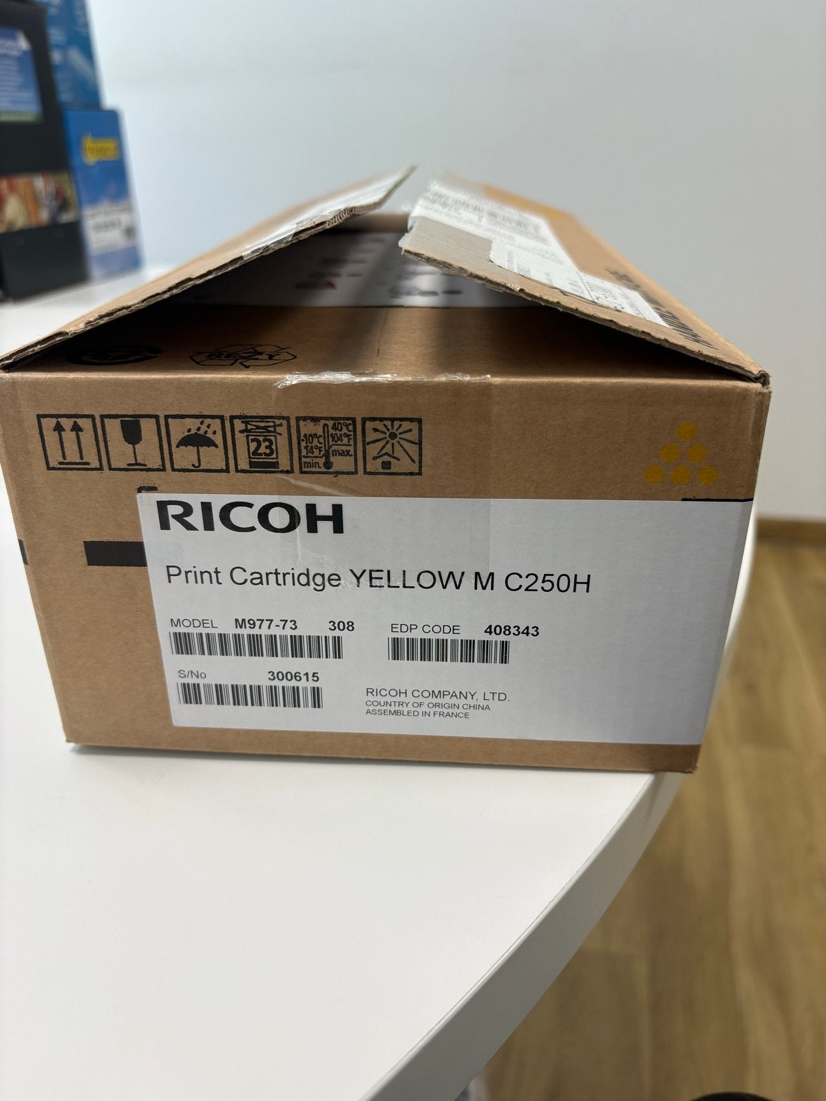 Ricoh Print Cartridge C250H Geel - Doos geopend, geseald, Ophalen, Zo goed als nieuw, Cartridge