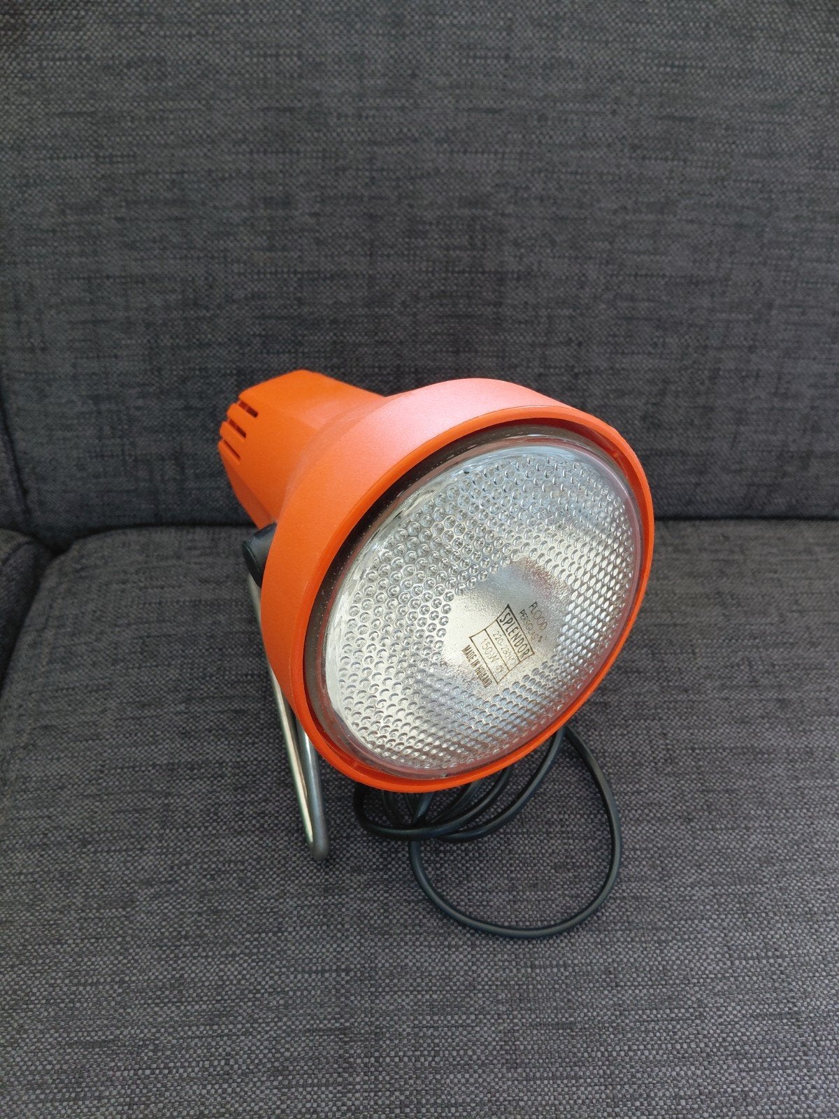 Vintage oranje lamp!, Ophalen of Verzenden