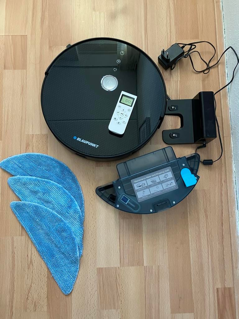 Blaupunkt Robotstofzuiger met dweilfunctie en afstandsbedien, Ophalen, Gebruikt, Reservoir, Robotstofzuiger