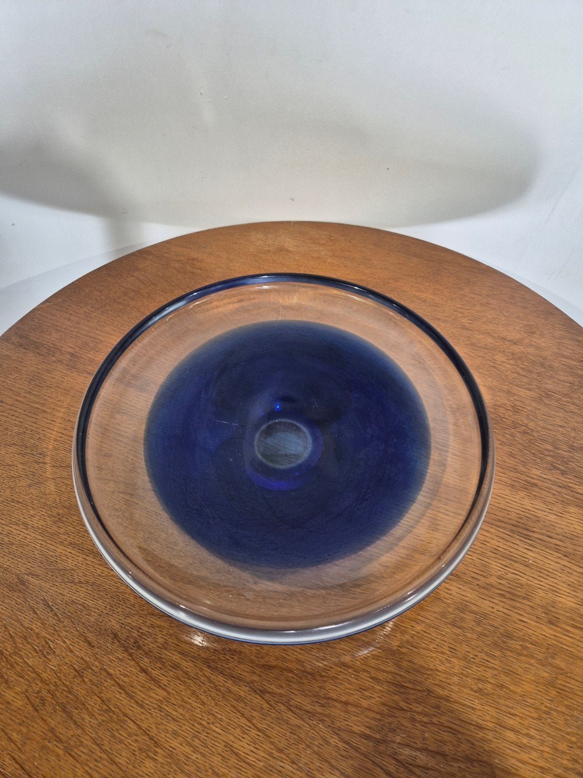 kristal unie maastricht schaal blauw 29 cm diameter, Ophalen of Verzenden