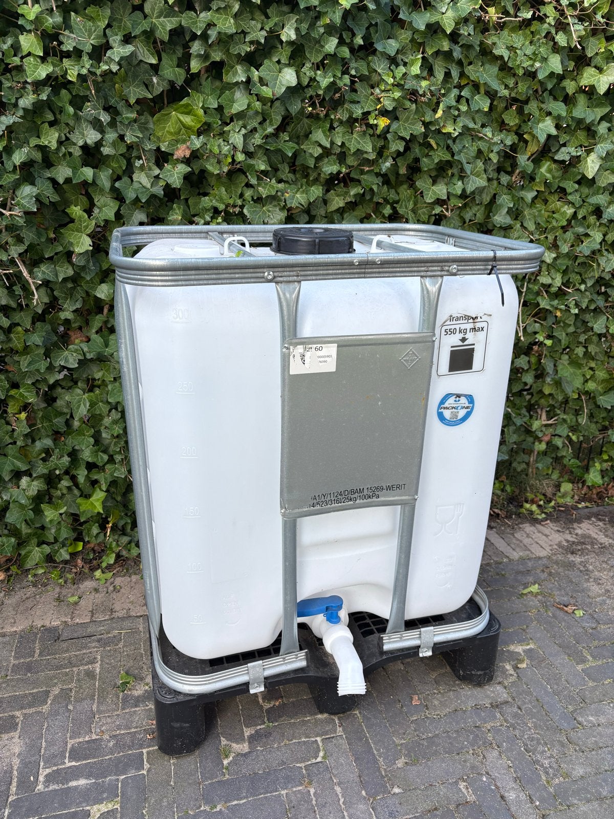 IBC container 330 liter te koop, Ophalen, 60 cm of meer, Overige typen, 75 tot 100 cm