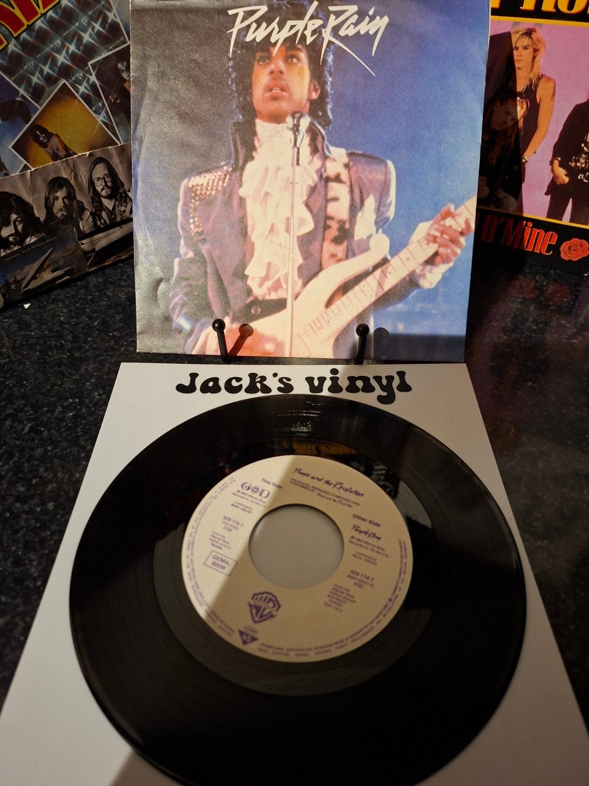 Prince - Purple Rain (Single, 7 inch, Pop, 1984), Fotohoes, Ophalen of Verzenden, Zo goed als nieuw, 7 inch