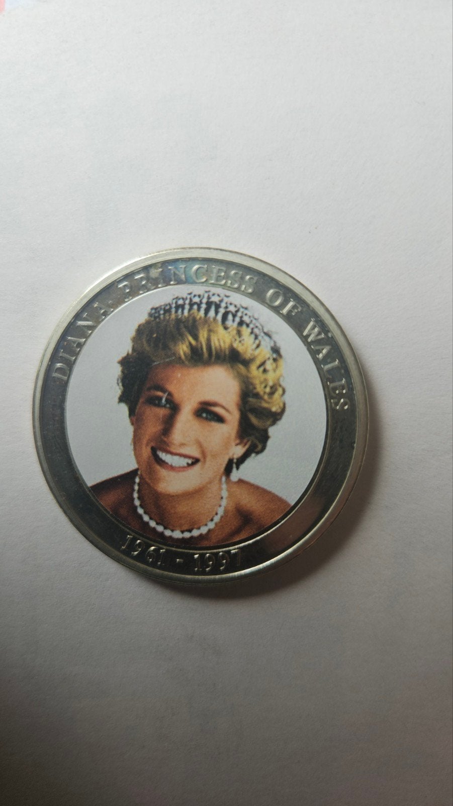 Verzilverde Herdenksmunt Prinses Diana 1961-1997, Verzamelen, Ophalen of Verzenden, Buitenland