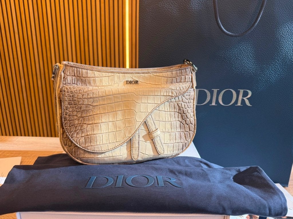Originele Dior Himalaya Small Hobo - Nieuwprijs €36.000!, Dior, ., Wit, Ophalen of Verzenden