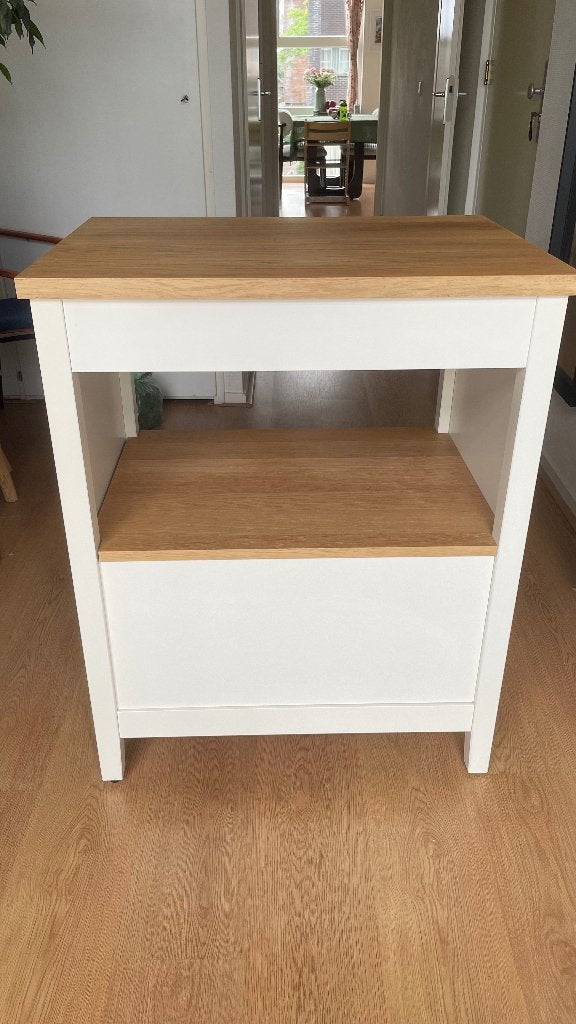 Ikea TORNVIKEN Kitchen island, ecru/oak, 72x52 cm, Huis en Inrichting, Keuken | Keukenbenodigdheden, Overige typen, Hout, IKEA