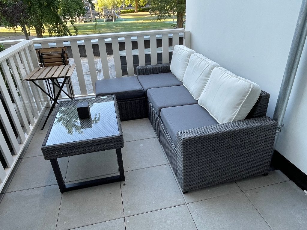 Rattan Outdoor Garden furniture set + cushions (960€ new), Ophalen, 4 zitplaatsen, Rotan, Zo goed als nieuw