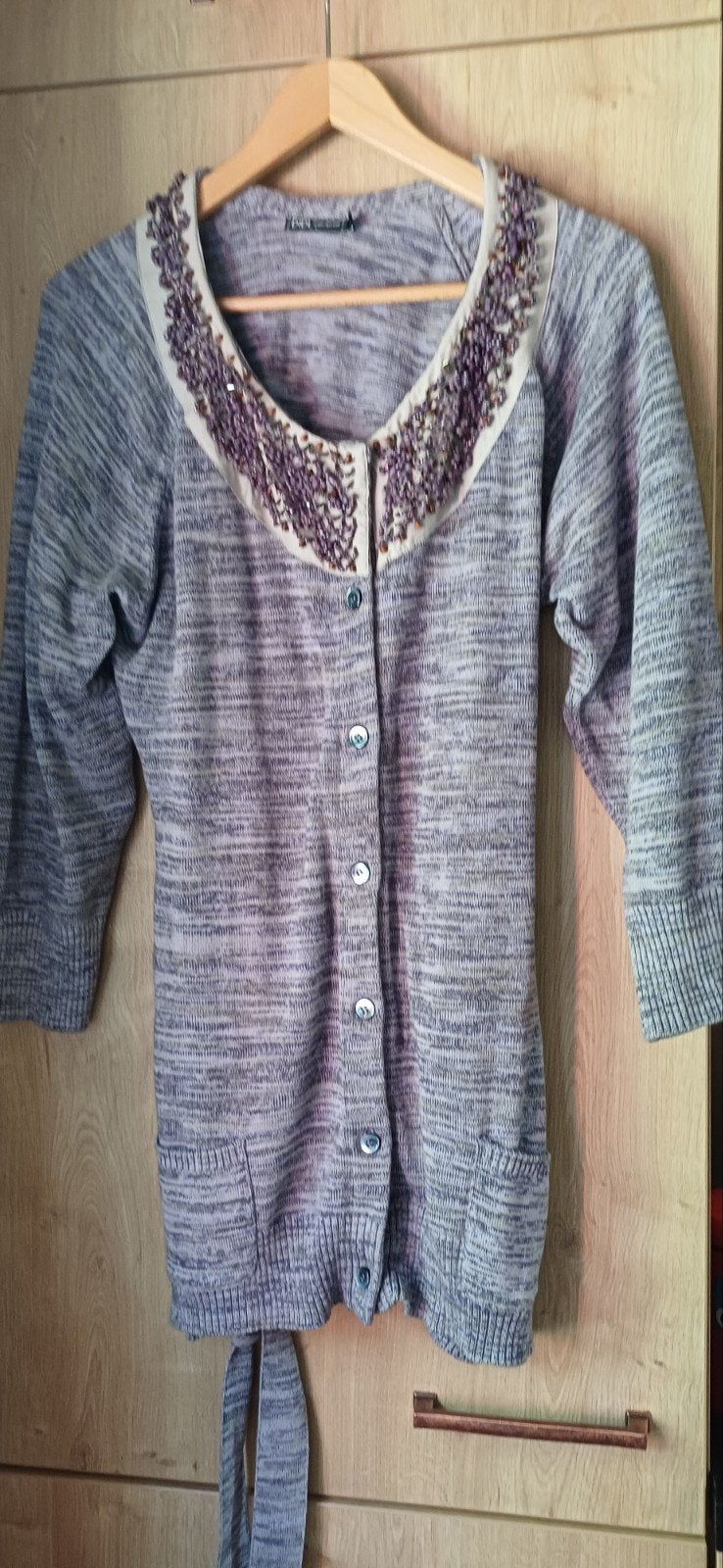 Didi, mooi gebreid vest met kralen, maat XXL, Paars, Maat 46/48 (XL) of groter, Ophalen of Verzenden, Zo goed als nieuw