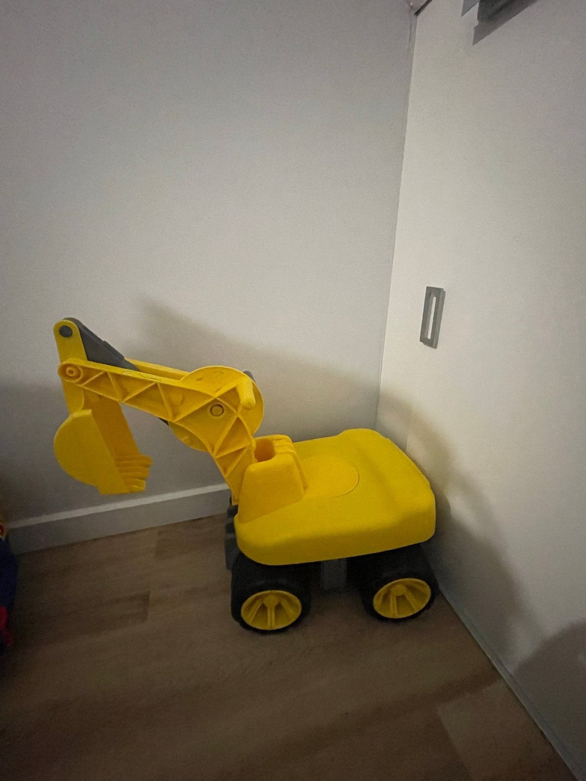 Gele loopgraafmachine voor kinderen, Ophalen of Verzenden, Gebruikt, Loopvoertuig