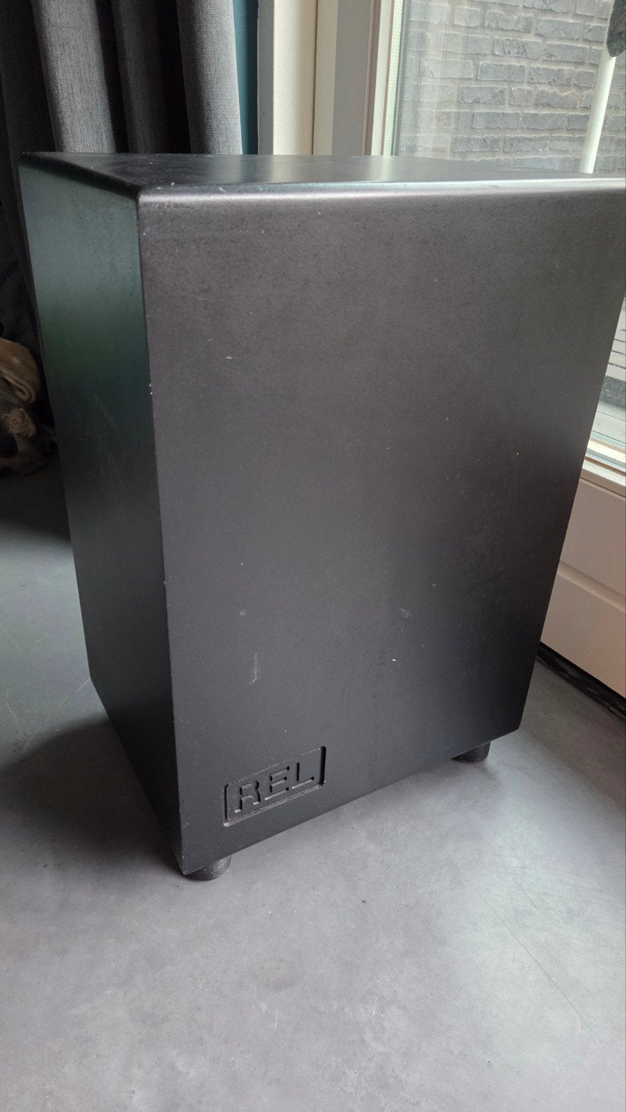 REL Storm 100 Watt MOSFET Subwoofer, Gebruikt, Subwoofer, 60 tot 120 watt, Geschikt voor surround/home cinema