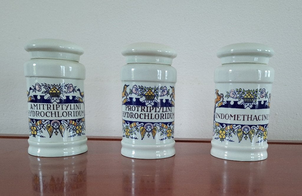 3 X APOTHEKERSPOTTEN  Koninklijk Goedewaagen,, Ophalen of Verzenden