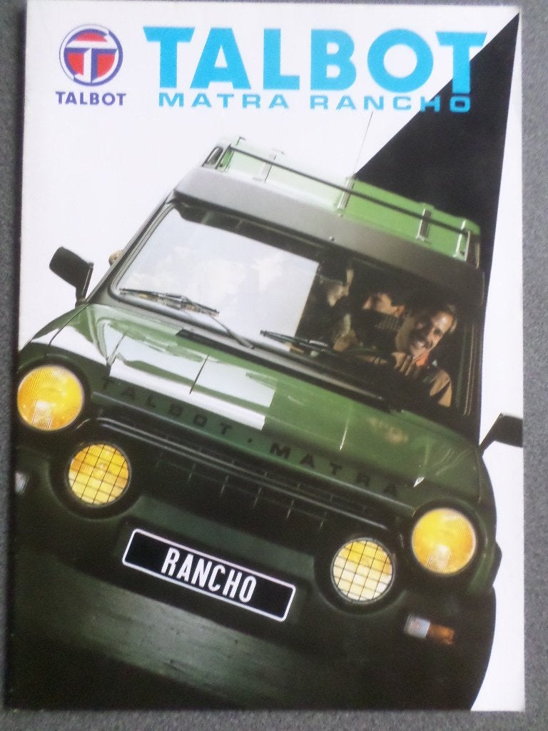 Talbot Rancho Brochure, Ophalen of Verzenden, Zo goed als nieuw, Overige merken