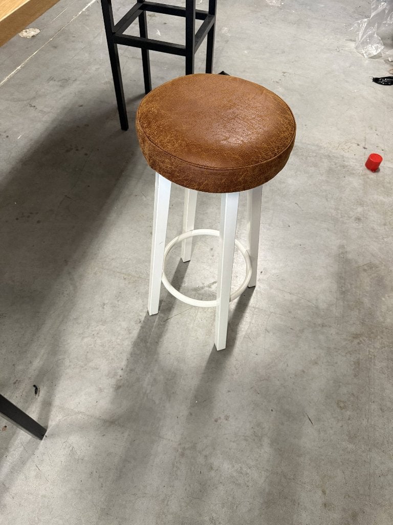 12x Barkruk half hoog, Ophalen, Overige materialen, Bruin, Zo goed als nieuw