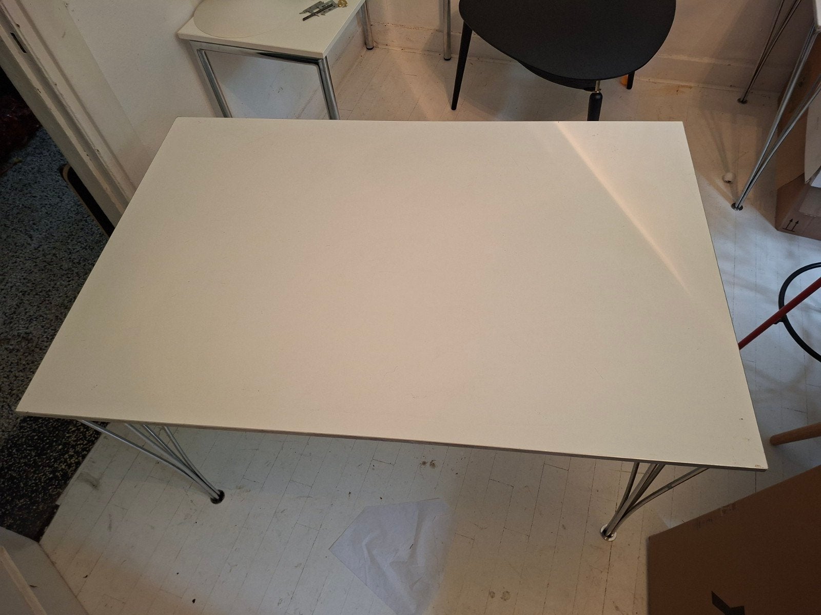 Bruno Mathsson superellipse spanpoot tafel Fritz Hansen, Ophalen, Gebruikt, 100 tot 150 cm, 50 tot 100 cm
