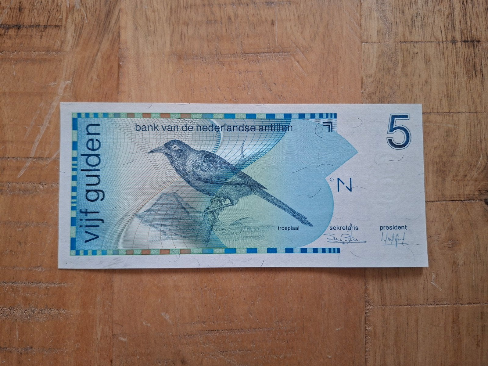 5 gulden Nederlandse Antillen UNC, Ophalen of Verzenden, Zuid-Amerika, Los biljet