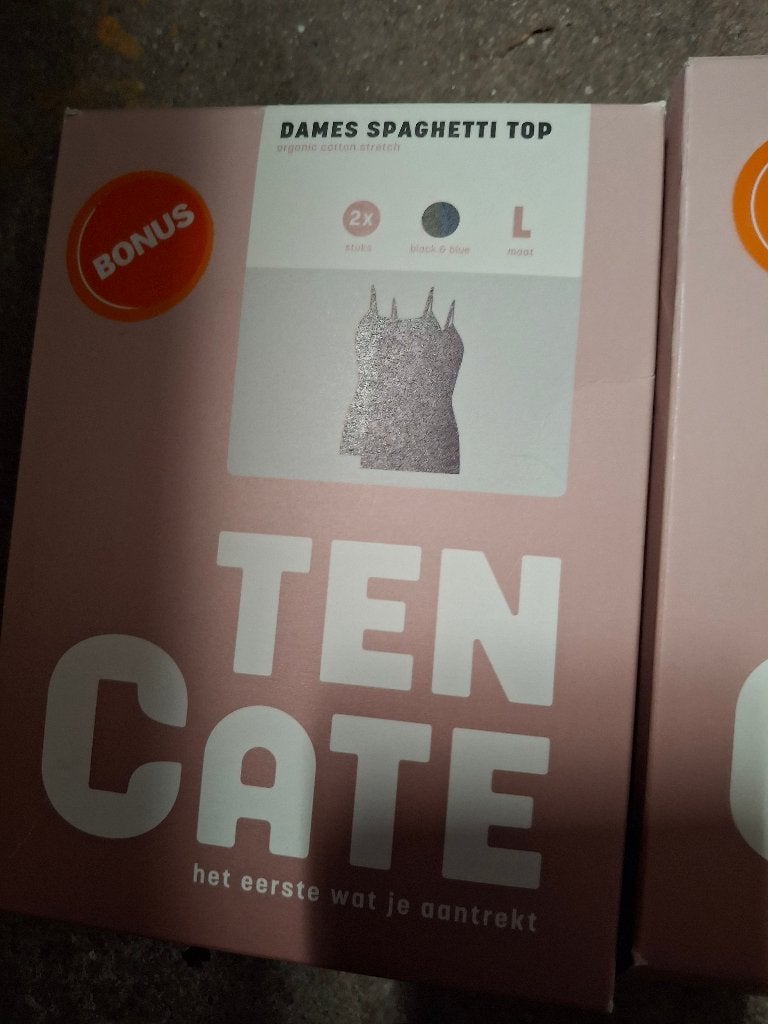 Dames spaghetti top hemdje ten cate maat l en xl en m, Kleding | Dames, Ophalen of Verzenden, Nieuw, Zonder mouw