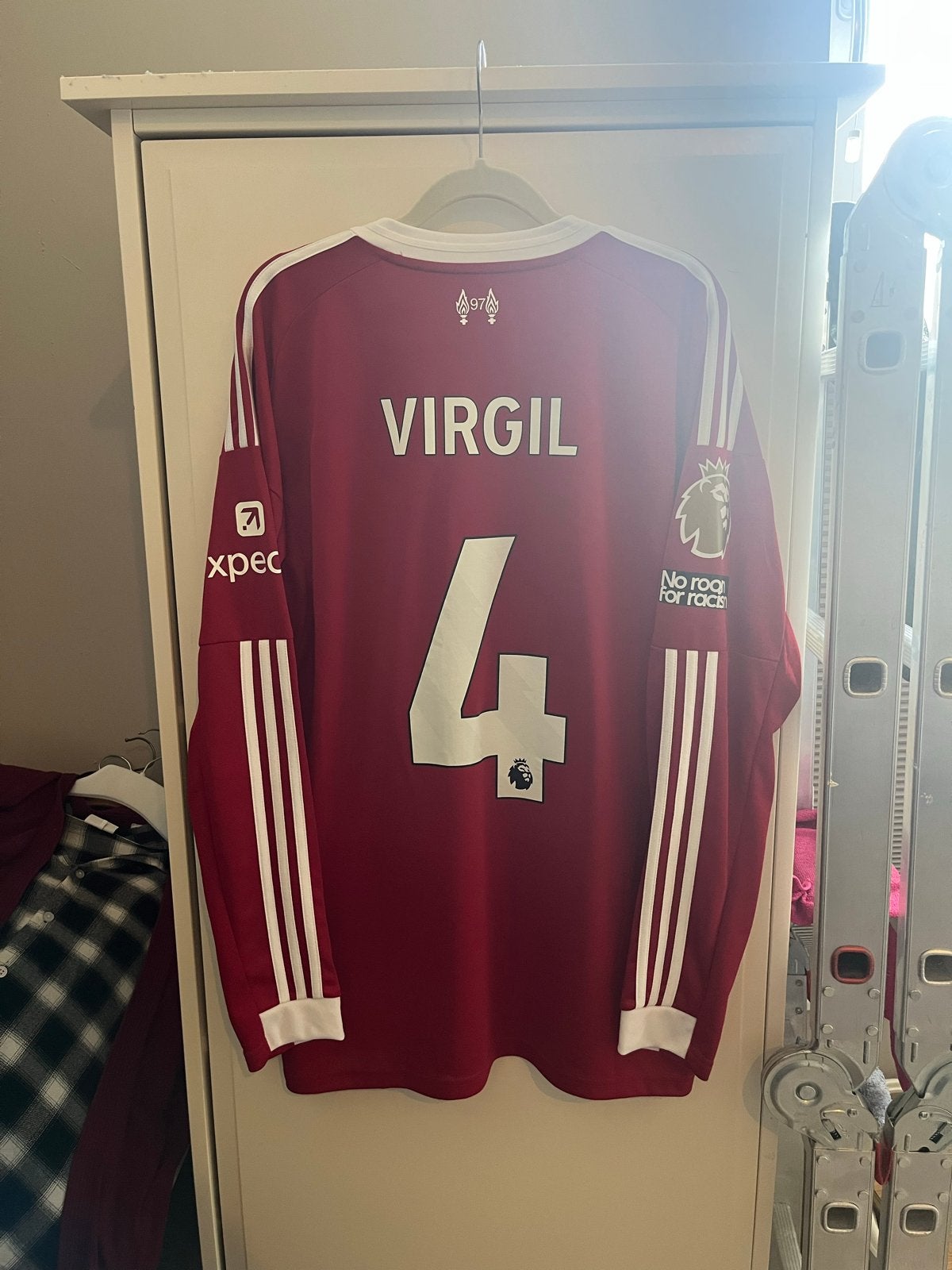 Liverpool 24/25 Thuisshirt Lange Mouwen - Virgil van Dijk #4, Maat L, Ophalen of Verzenden, Nieuw, Shirt
