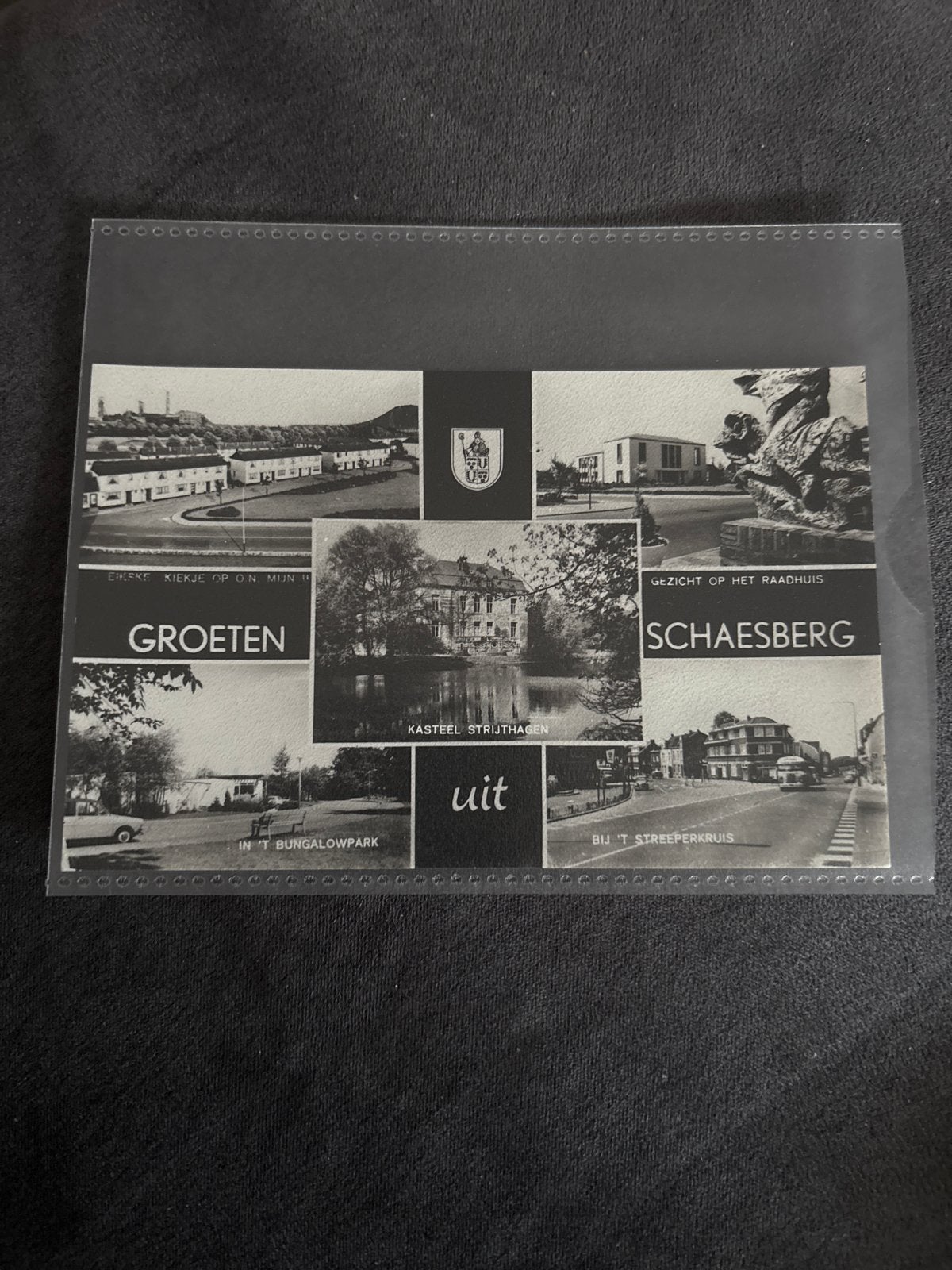 Oude Ansichtkaart Schaesberg - Kasteel Strijhagen, Verzamelen, Ansichtkaarten | Nederland, Ongelopen, Limburg, 1940 tot 1960, Ophalen of Verzenden