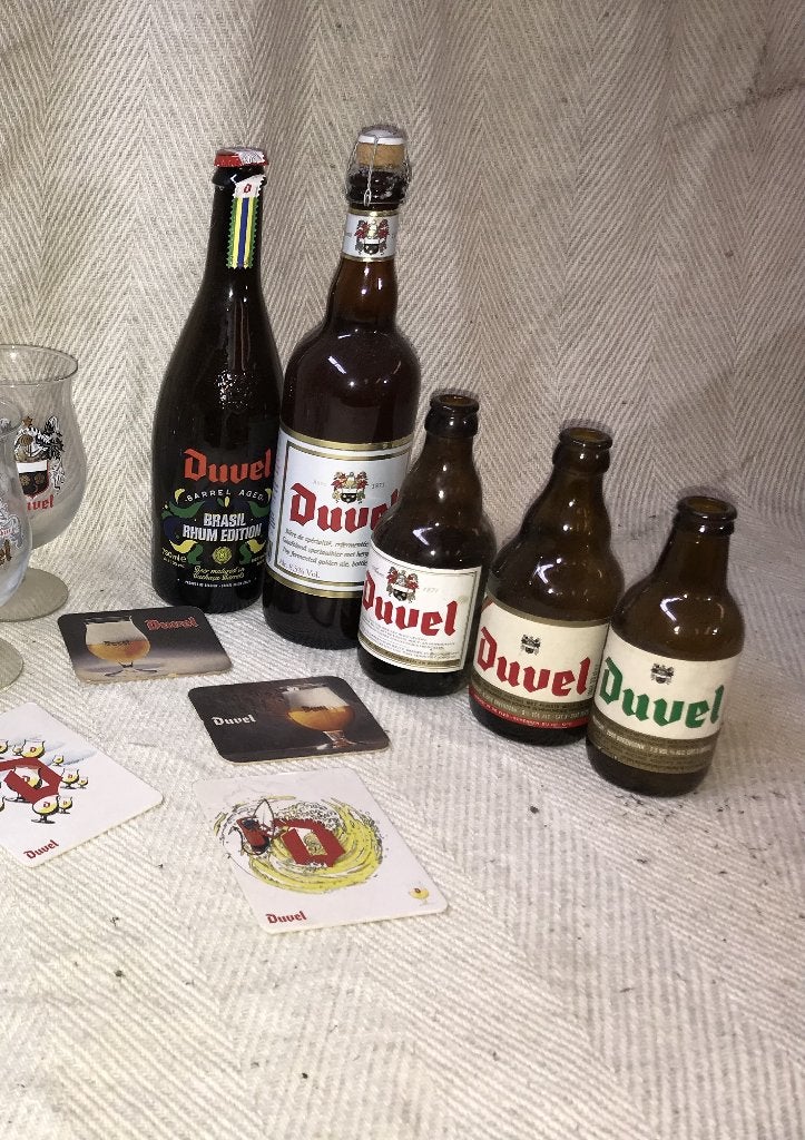 Duvel flessen en Dab bier, Verzamelen, Ophalen of Verzenden, Glas of Glazen, Duvel