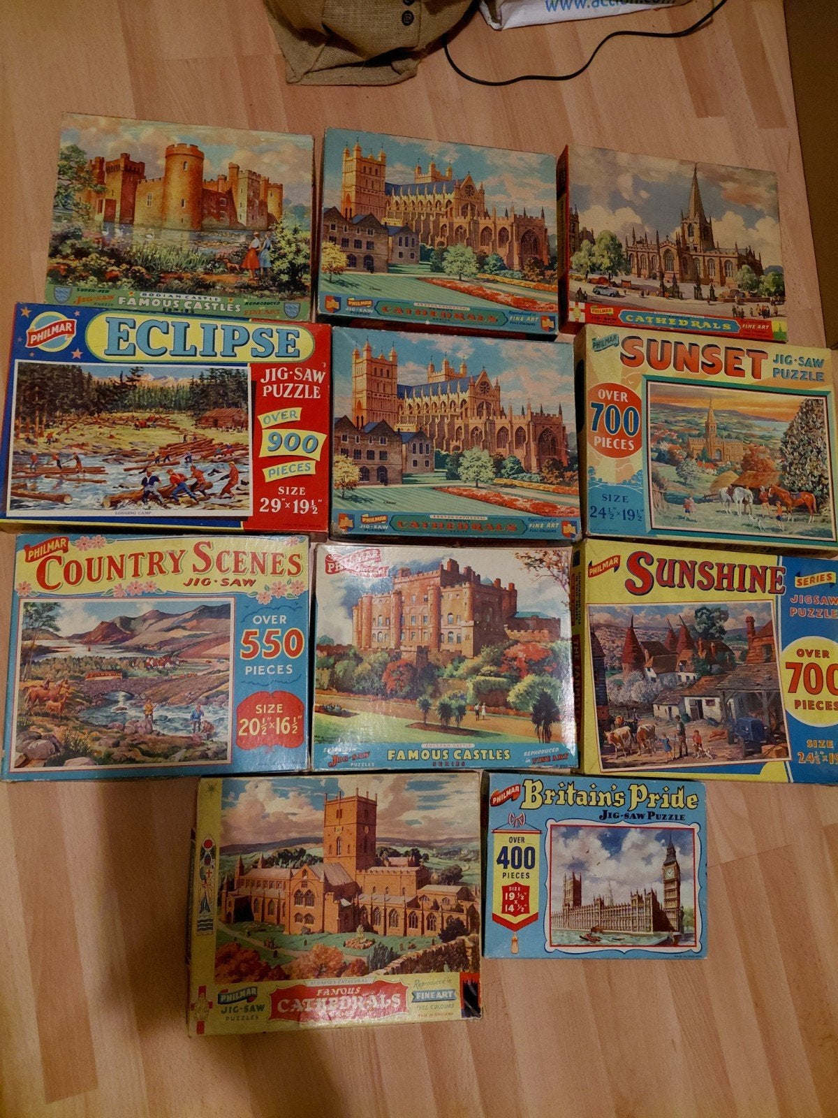 Grote collectie verzameling vintage PHILMAR puzzels, Ophalen of Verzenden, 500 t/m 1500 stukjes
